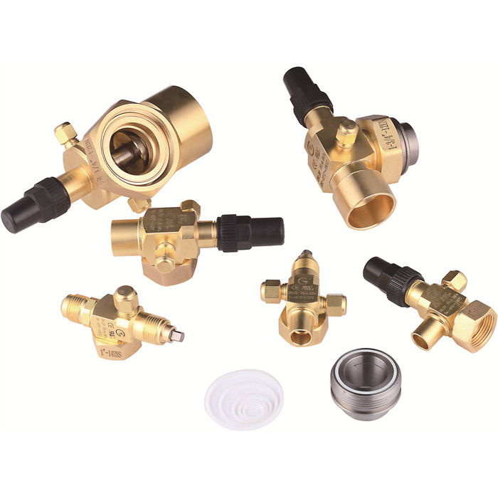 압력 DN4-DN50 냉장용 회전 잠금 서비스 밸브 및 피팅 40°C+150°C 및 0-4.5 MPa